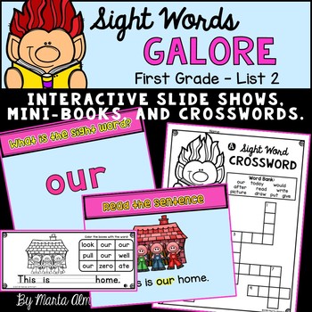 Preview of Sight Words Galore - FIRST GRADE LIST 2 {Includes Digital Resource}