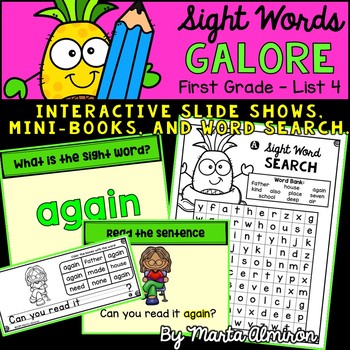 Preview of Sight Words Galore - FIRST GRADE LIST 4 {Includes DIGITAL RESOURCES}