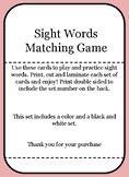 Sight Words Game Set 1