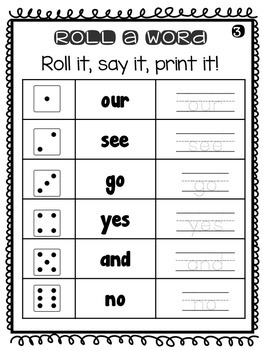 sight words first grade game
