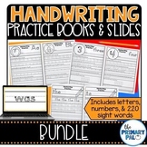 Handwriting Practice Bundle for Letters, Numbers & Sight Words