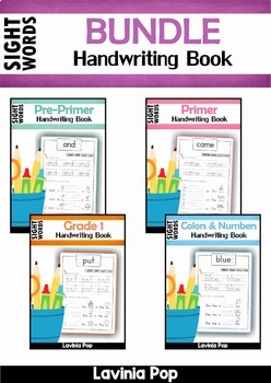 Preview of Sight Words Handwriting | Tracing Book BUNDLE