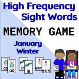 Sight Words High Frequency Words Memory Matching Game (Jan