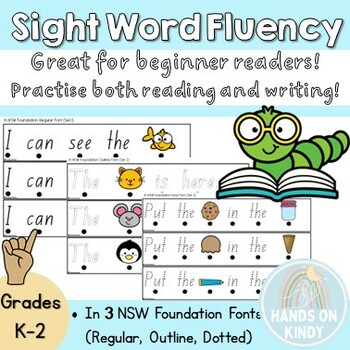 Preview of Sight Words (High-Frequency Words) Sentence - Reading Fluency Cards Game