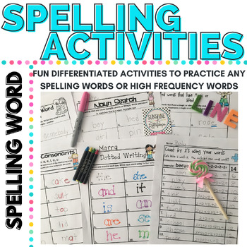 Preview of High Frequency and Sight Words Worksheets Spelling Practice Any Word Grades 1-2