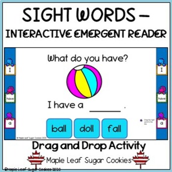 Preview of Sight Words - Interactive Emergent Reader Vol. 2 - Drag and Drop - Google Slides