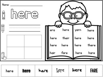 sight words worksheets kindergarten first grade sight words