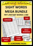Sight Words MEGA BUNDLE - Fry's Instant Words 1-300 - Scre