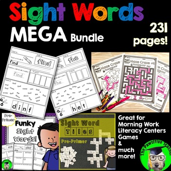 Preview of Sight Words Mega Bundle | Dolch Words | High Frequency Words | Morning Work