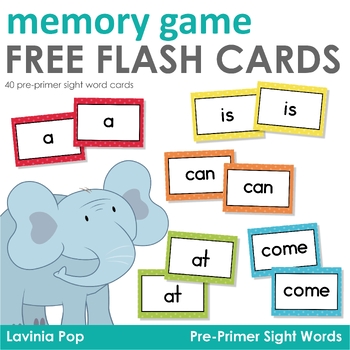 Preview of Sight Words Memory Game