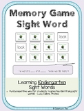 Sight Words Memory Game - Kindergarten - Phonics