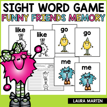 Preview of Sight Words Memory Game - Sight Word Practice - Kindergarten - 1st Grade