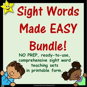 Preview of Sight Words, No-Prep Comprehensive Activities, 22-Set Bundle Distance Learning
