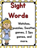 Sight Words, Numbers, and Letters Activities