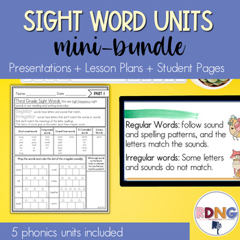 Preview of Sight Words Phonics Unit Lesson Plans & Activities MiniBundle for 1st, 2nd, 3rd