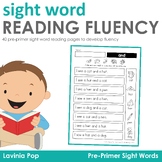 Sight Word Reading Fluency: Pre-Primer Sight Words Distanc