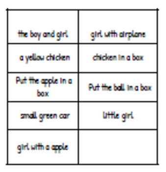 Free Edmark Materials Picture Phrase Matching Activities 1 Tpt