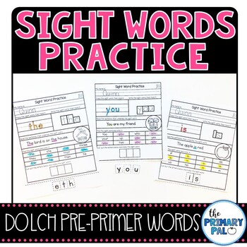 Preview of Pre-Primer Sight Words Practice