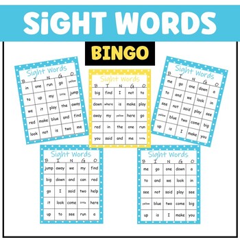 Preview of Grade 1 & Grade 2 Sight Word Practice | Bingo Sight Word Activity Review