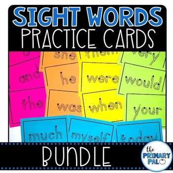 Preview of Sight Words Practice Cards Bundle