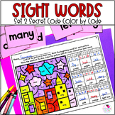 Sight Words Practice Color by Code and Secret Code with Wo