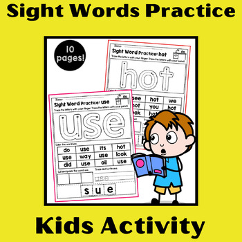 Preview of Sight Words Practice Coloring Sheets Set 7,(10 Coloring Pages)