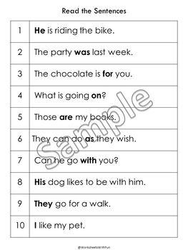 Sight Words Practice, Fry Sight Word Worksheets, Kindergarten Morning ...