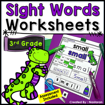 3rd Grade Sight Words Worksheets + Assessment by Nastaran | TpT