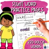 Sight Words Practice Pages BUNDLE Science of Reading Suppl