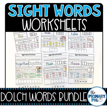 Preview of Sight Words Practice Worksheets Bundle