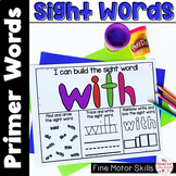 Sight Words Practice Worksheets - Playdough Mats - Primer 