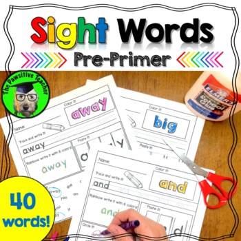Preview of Sight Words Pre-Primer | Dolch Morning Work Practice | High Frequency Homework
