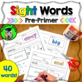 Sight Words Pre-Primer | Dolch Morning Work Practice | Hig