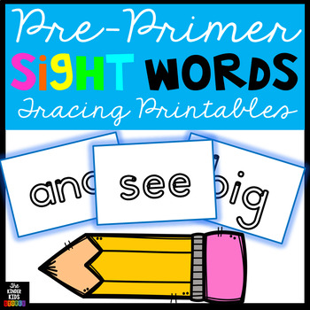 Preview of Sight Words Pre-Primer Words Flashcards