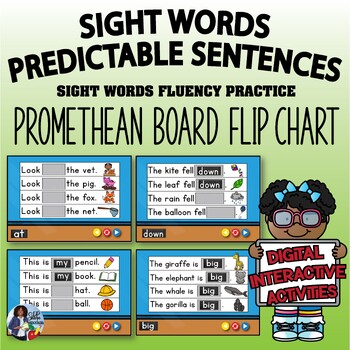 Preview of Sight Words Predictable Sentences Flip Chart