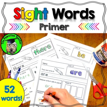 Preview of Sight Words Primer | Dolch | Morning Work Worksheets | High Frequency Homework