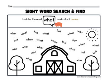 Sight Words Printable Activity Worksheets by Life and Homeschooling