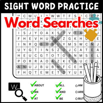 Preview of Sight Words Puzzle - Sight Word Practice - Word Searches