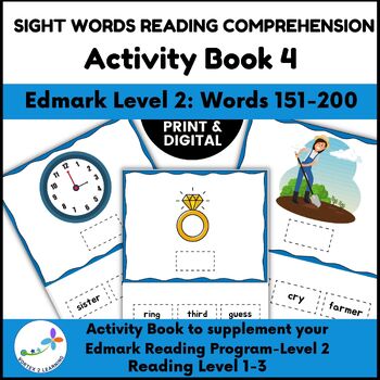 Preview of Sight Words Reading Comprehension Activity Book 4- Edmark Level 2