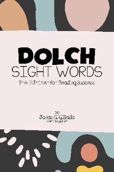 Preview of Sight Words Reading Using the DOLCH Words for Pre-K