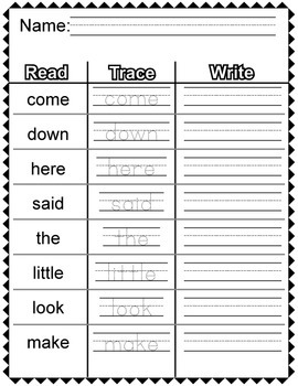 Sight Words Review Worksheets by Primary Painters | TpT