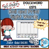 Sight Words | Roll and Print