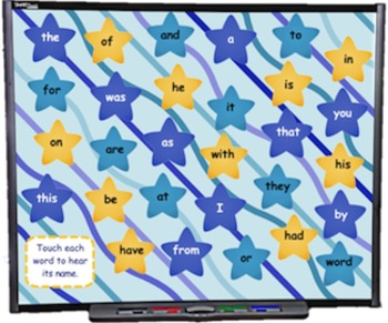Preview of Sight Words SMART BOARD Game