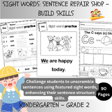 Sight Words: Sentence Repair Shop - Build Skills