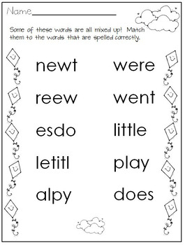 Kindergarten Sight Words Activities - Set Two by KD Creations | TpT