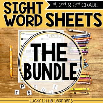 Preview of Editable Sight Words Worksheets Bundle | Sight Word Practice