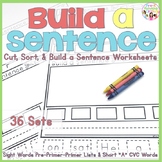 Sight Words & Short a CVC Words Unscramble & Build a Sentence