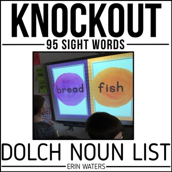 Preview of Sight Words - Sight Word Game - Knockout - Dolch Nouns