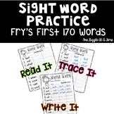 First Grade Fry Sight Word Practice Worksheets Center Trac