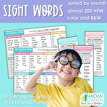 Preview of Sight Words: Sorted By Sound